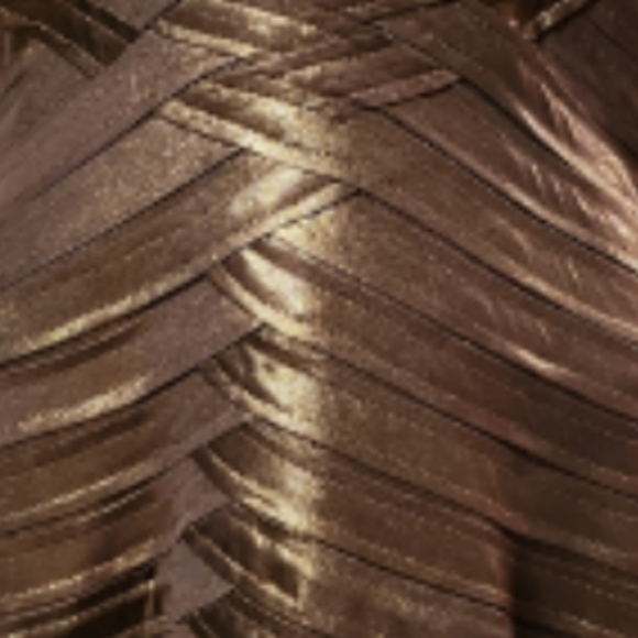 BCBGMaxAzria Metallic Gold Halter Mini Dress - Picture 7 of 14